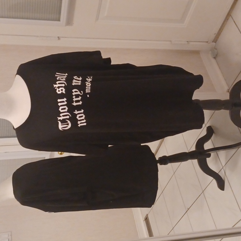 4/$40 New Black Tee With White Print - Size 3XL (US18)